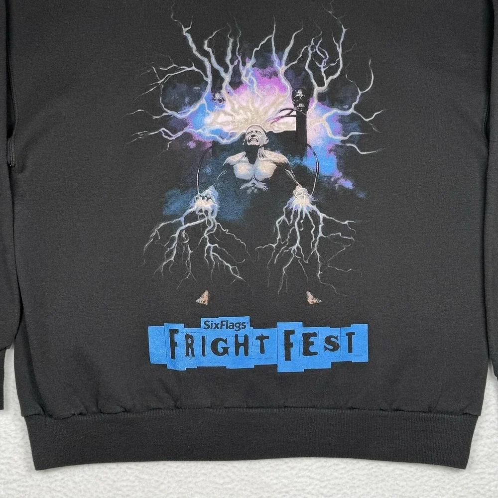 1999 Six Flags Fright Fest Alice Cooper's Brutal Planet XL Sweatshirt - Faded